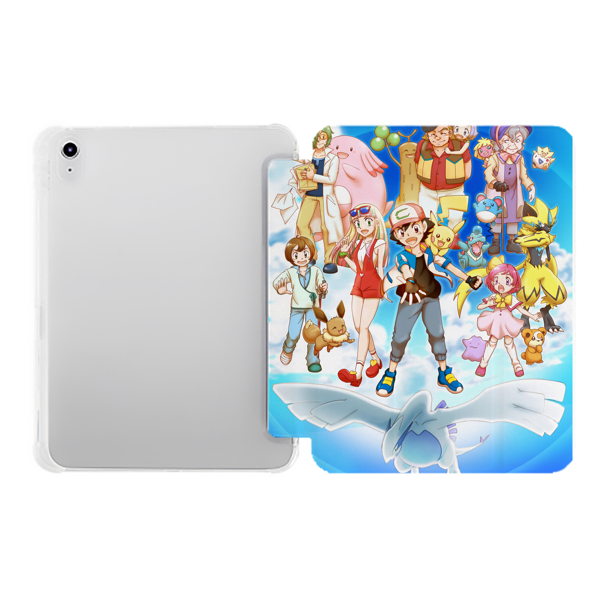 （画像用） ポケットモンスター Pokémon IPad ケース ペン収納付き 三つ折りスタンド PUレザー×シリコン 対応機種9.5/10.5/10.9インチ